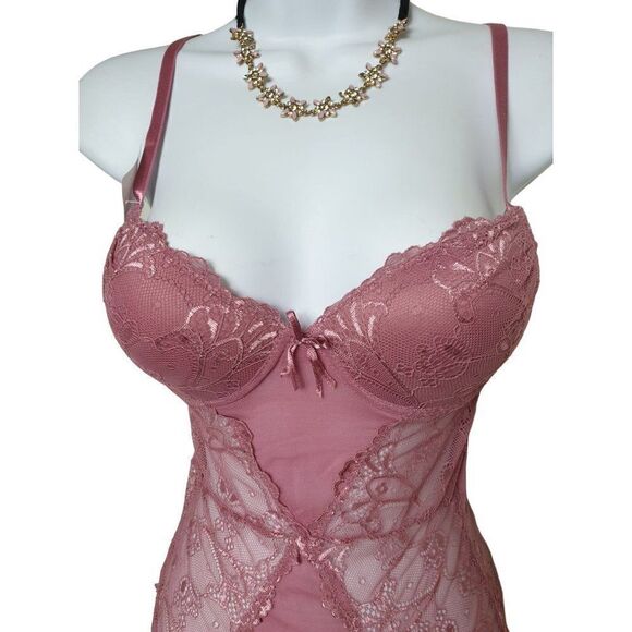 Rene Rofe Push Up Bodysuit Lace Sexy Teddy Lingerie Bodysuit NWT - Picture 3 of 9